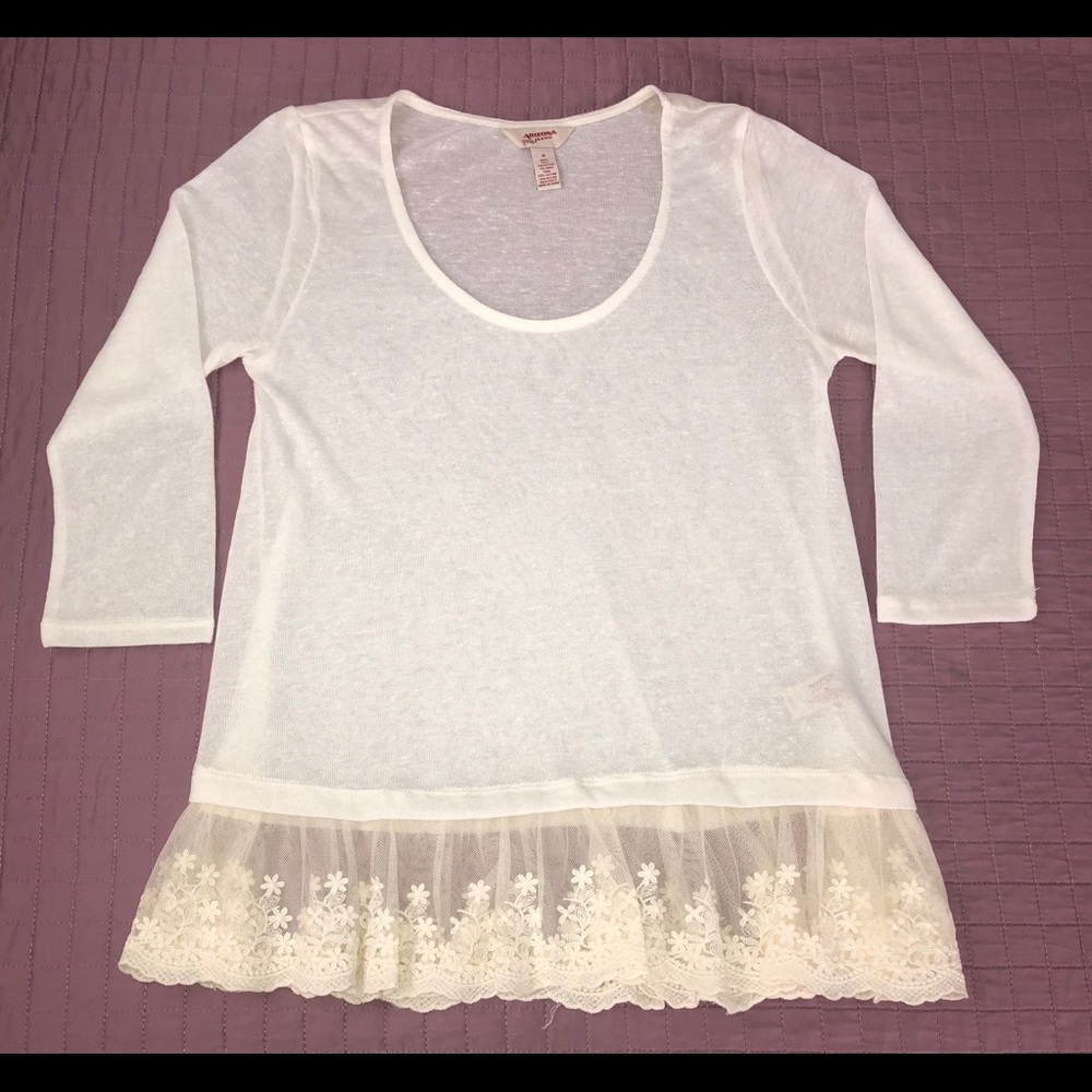 White Lace Peplum Blouse